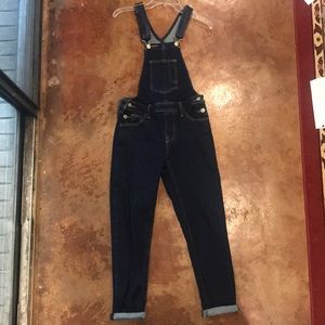 Levi’s overalls. Dark wash